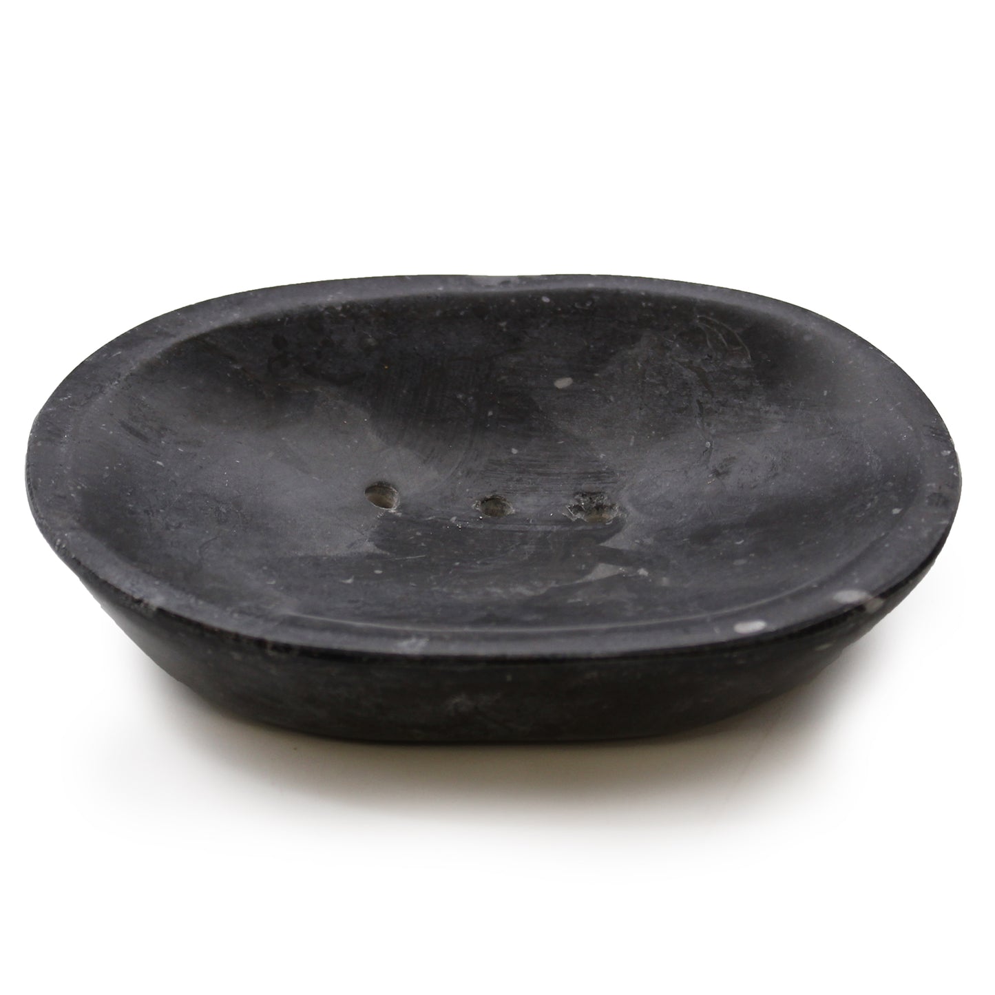 Classic Oval Black Marble Jabonera