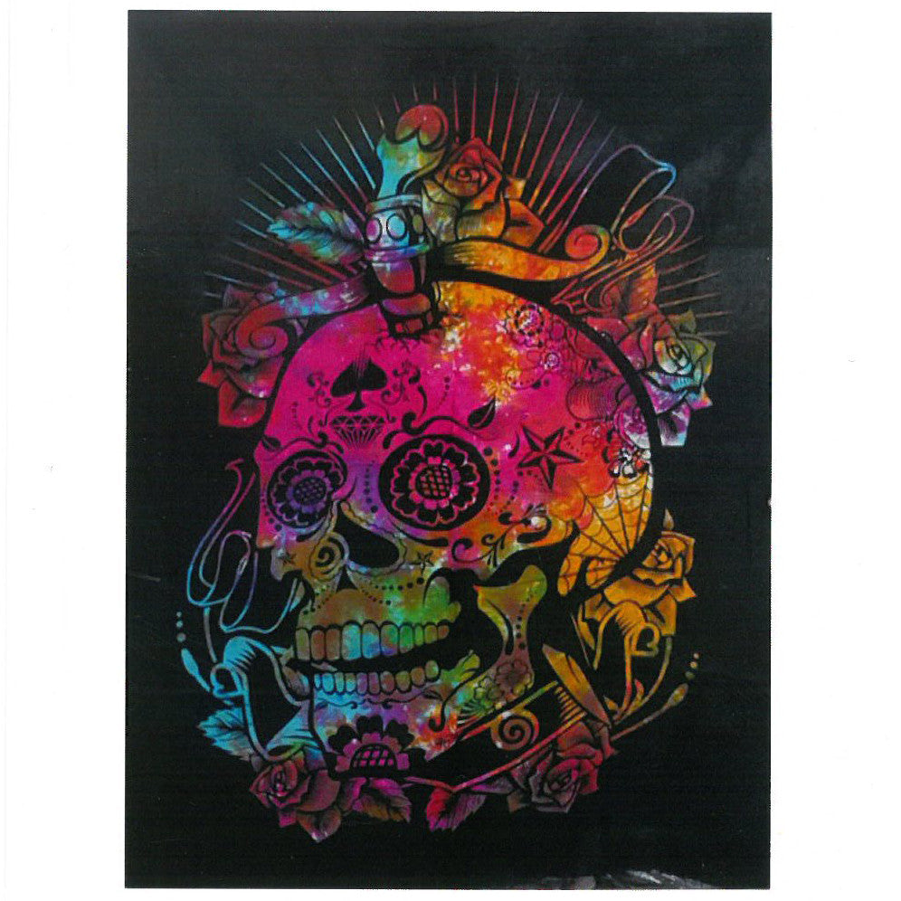 Cotton wall art - Day of the Dead Calavera