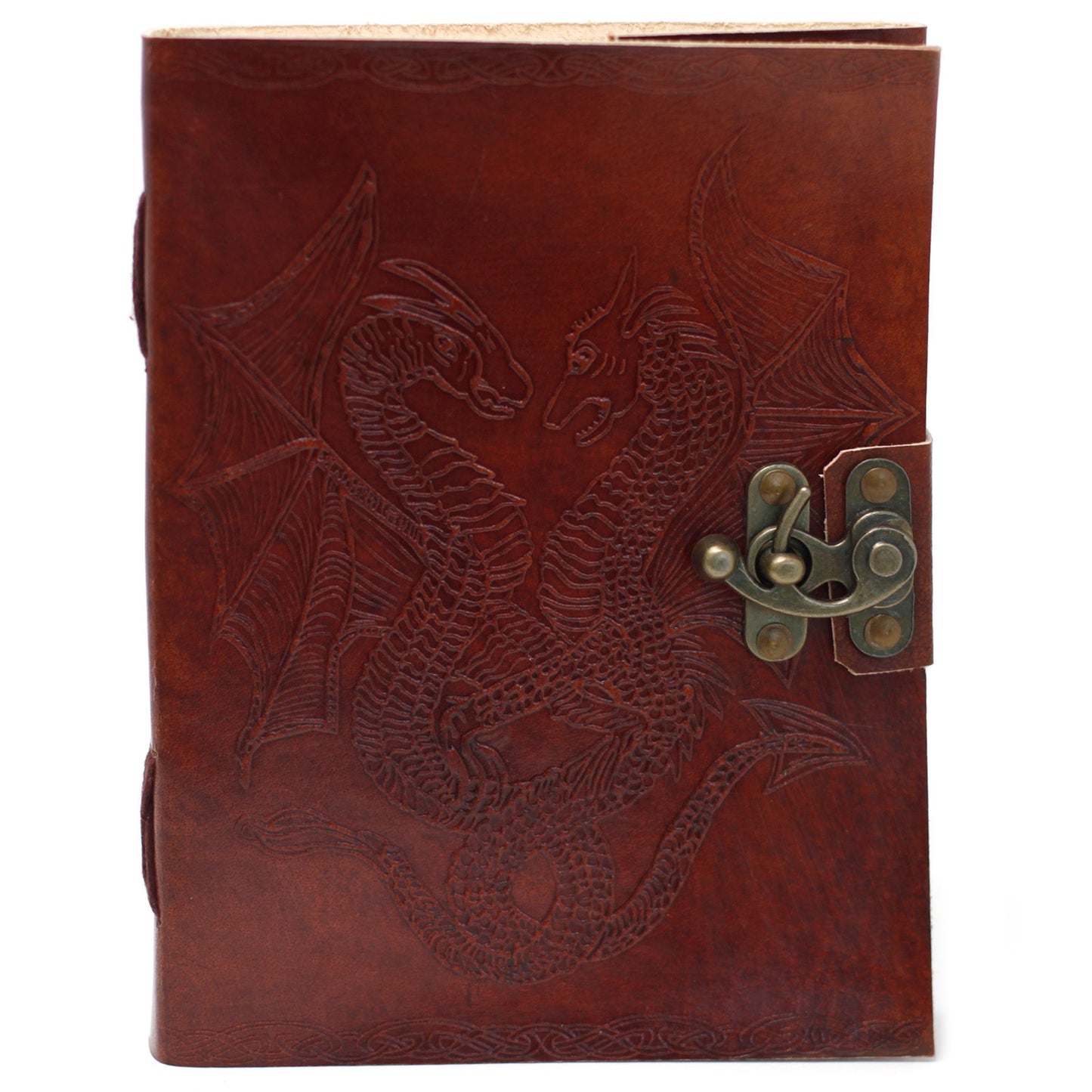 Carnet en cuir de dragon (6x8")