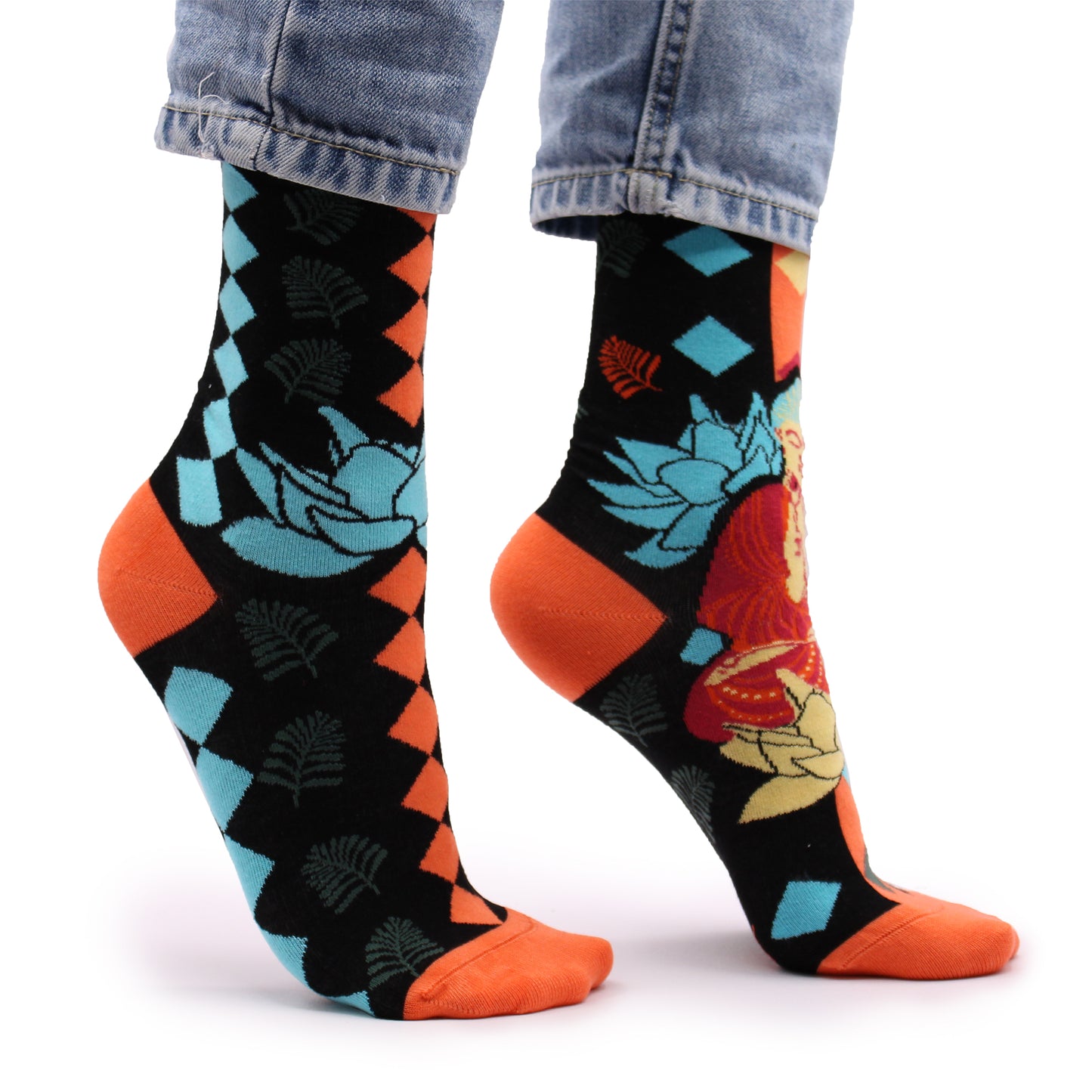 Bottines en bambou Hop Hare (S/M) - Bouddha et lotus bleu