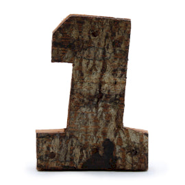 Rustic crust number - "1" (12) - Small 7cm