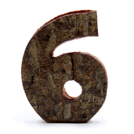 Rustic crust number - "6" (12) - Small 7cm