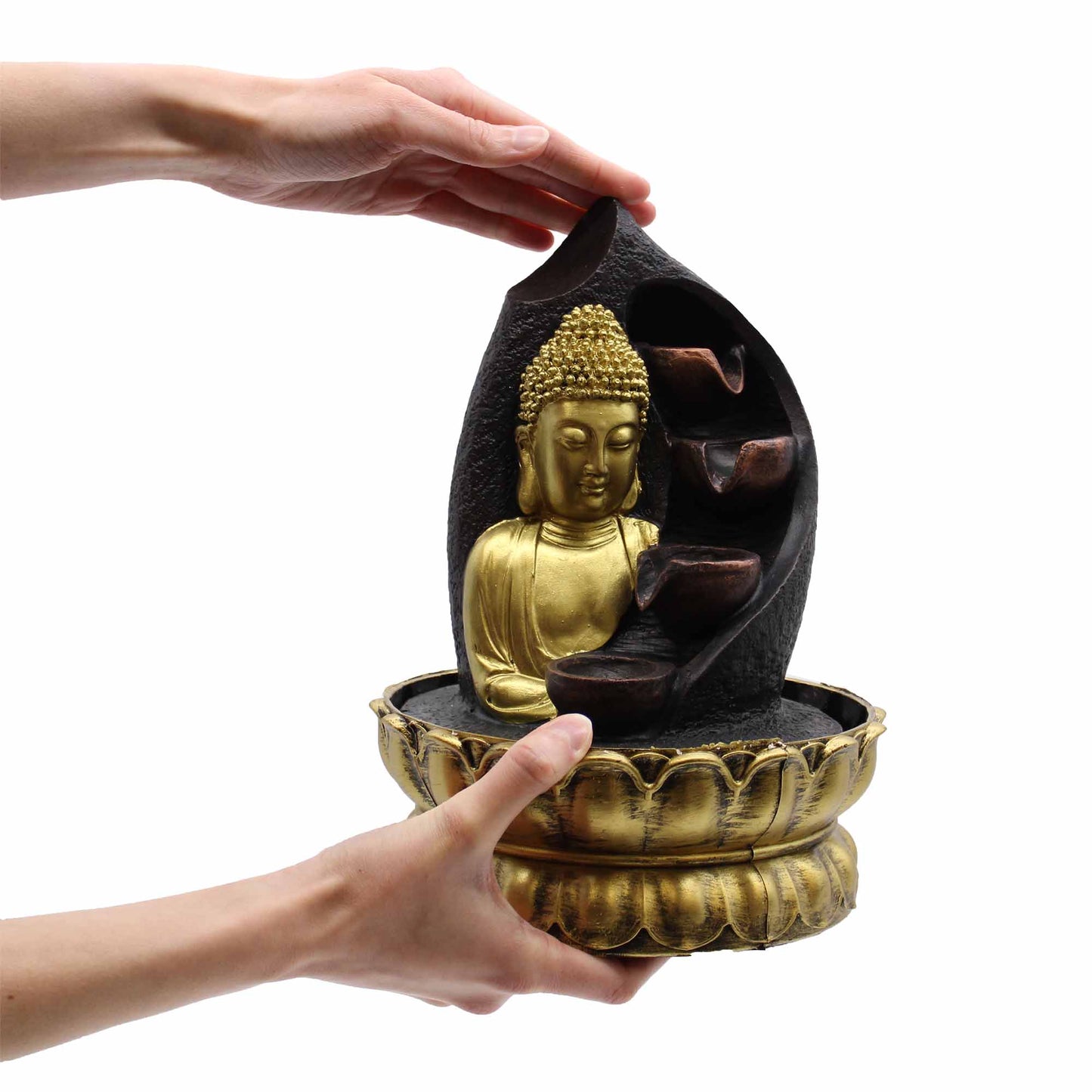 Dessert water fountain - 30 cm - Golden Buddha and jars