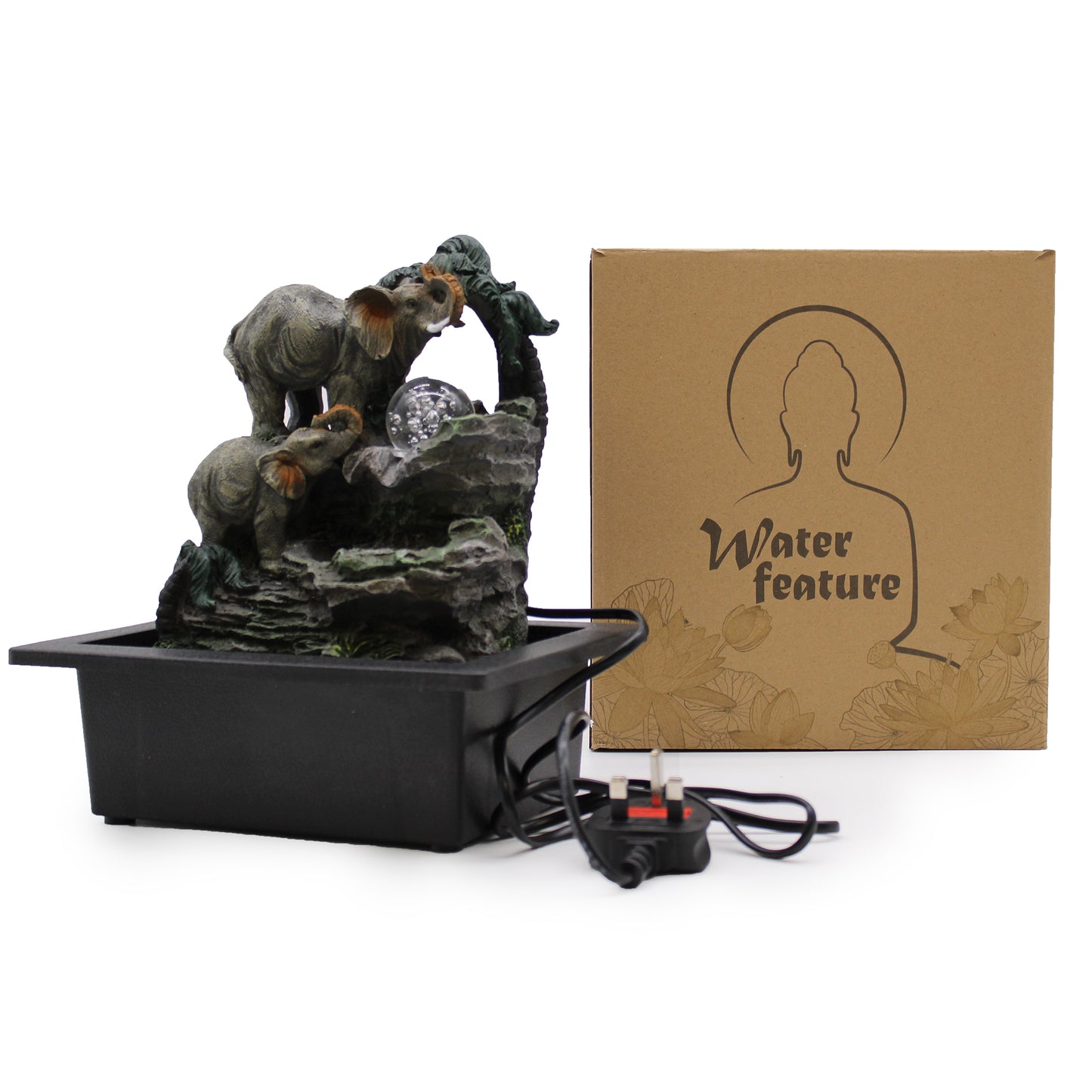 Dessert water fountain - 30 cm - Elephant family