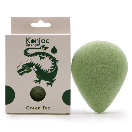 Konjac Facial Sponge - Green Teal - Protective