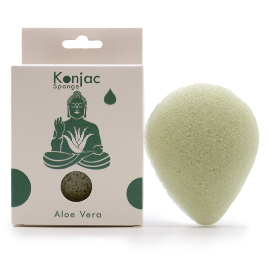 Éponge Konjac Visage - Aloe Vera - Cicatrisante