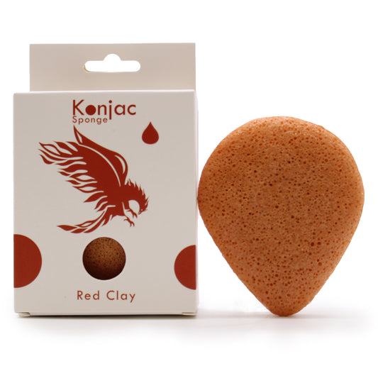 Konjac Facial Sponge - Arcilla Roja - Rejuvenating