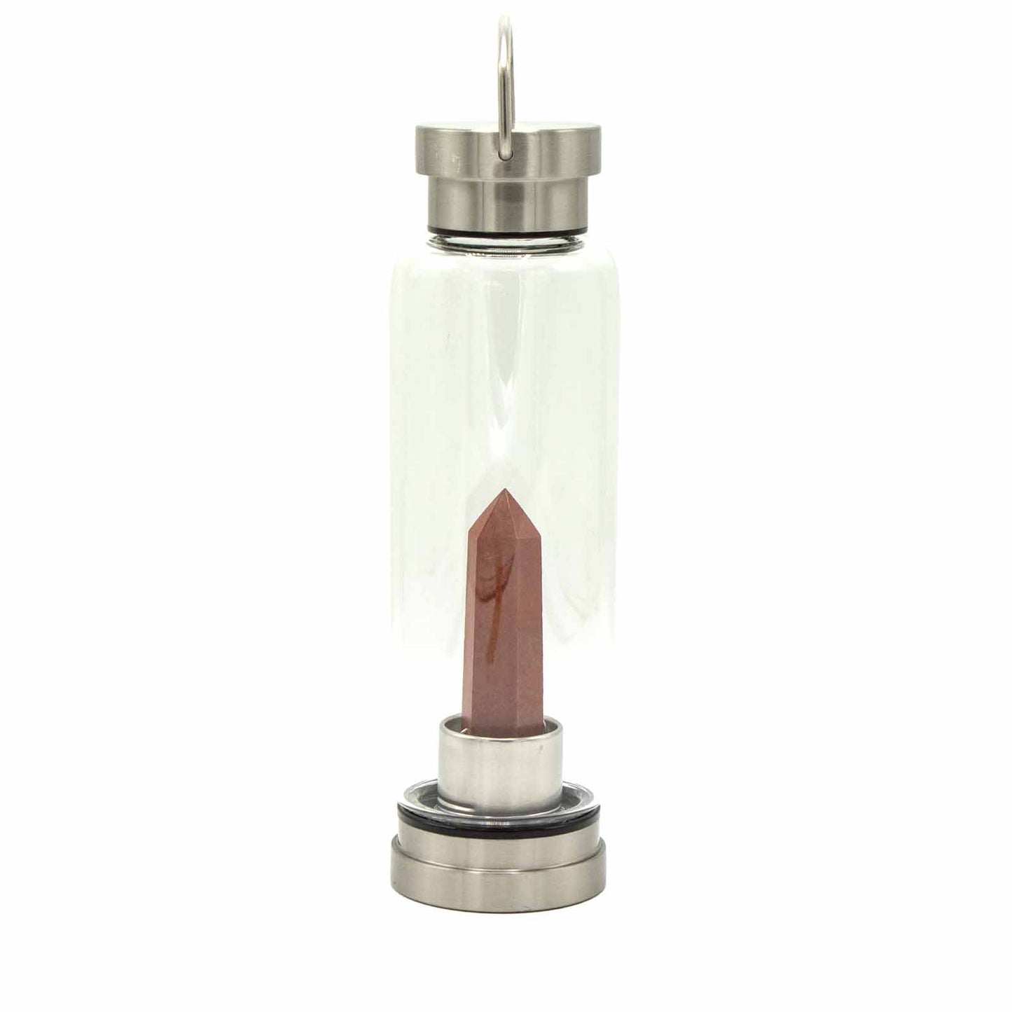 Mineral in Bottle - Invigorating Red Jasper - Obelisk