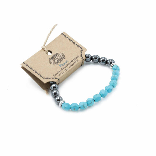 Tallada Precious Stone Bracelet - Magnetic Turquoise