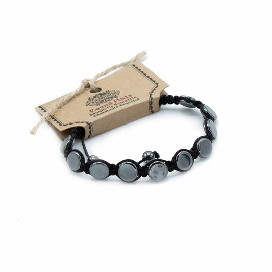 Bracelet Magnétique Shamballa Hématite - Cercles Plats