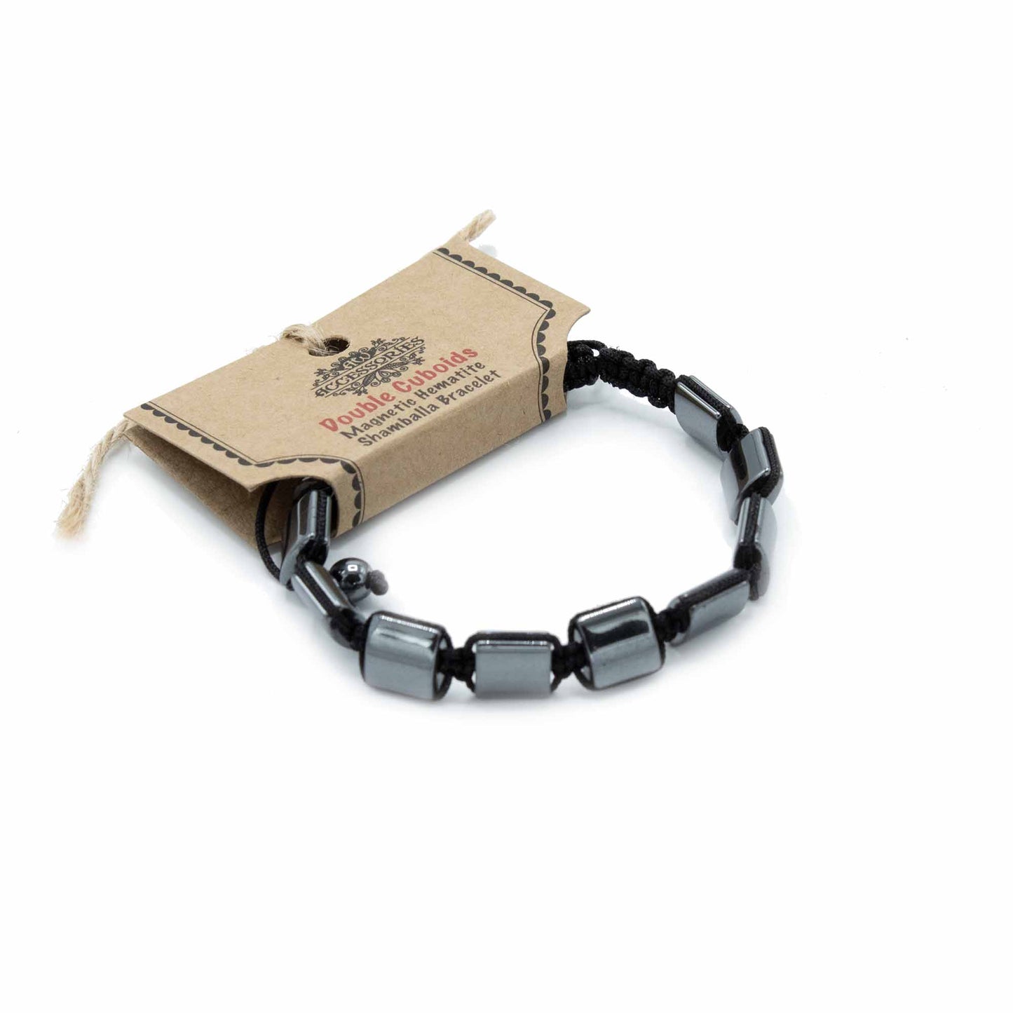 Hematite Shamballa Magnetic Bracelet - Double Cuboids