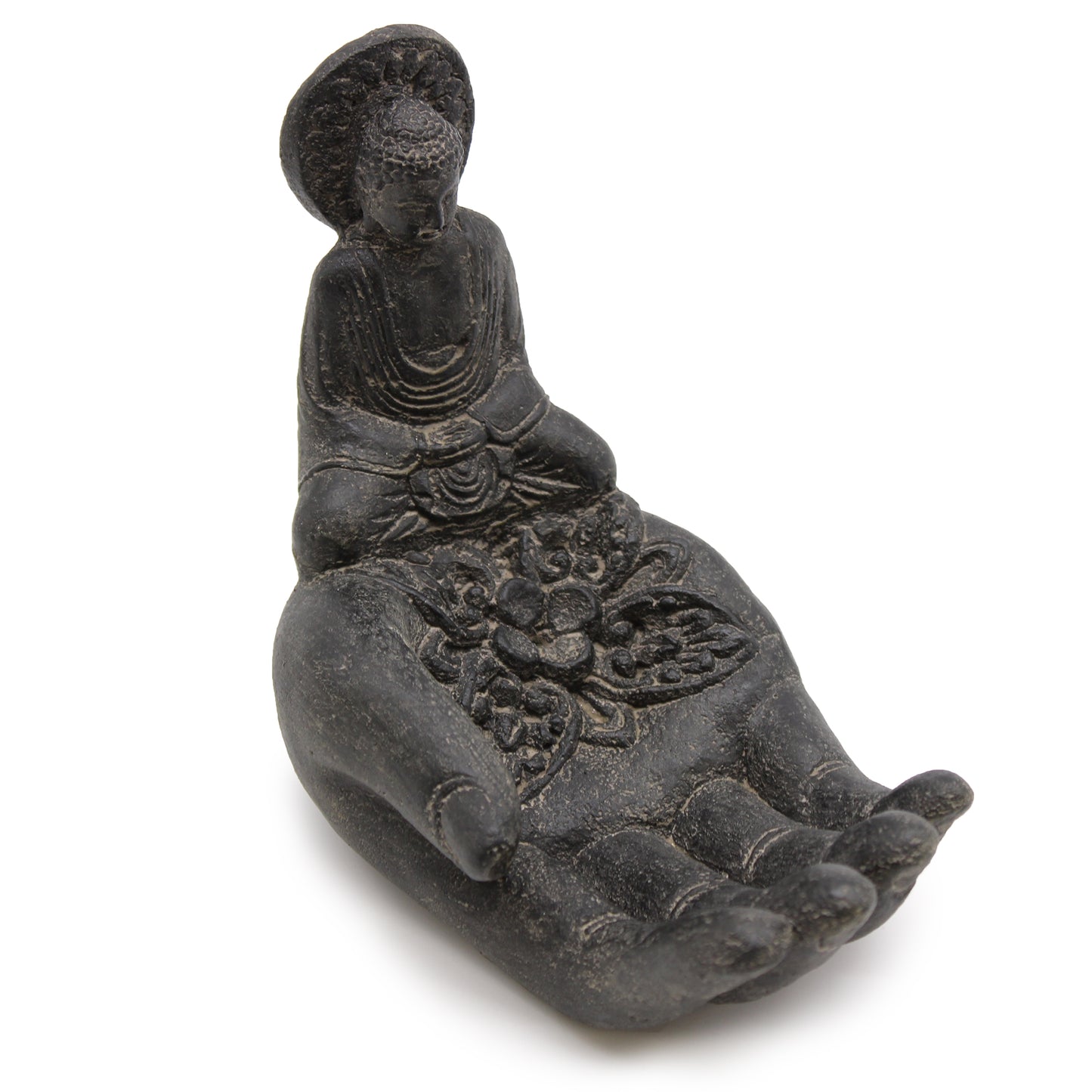 Buddah &amp; Hand incense burner (black)