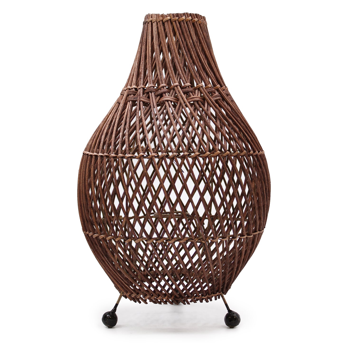 Rattan Table Lamp - Dark Brown