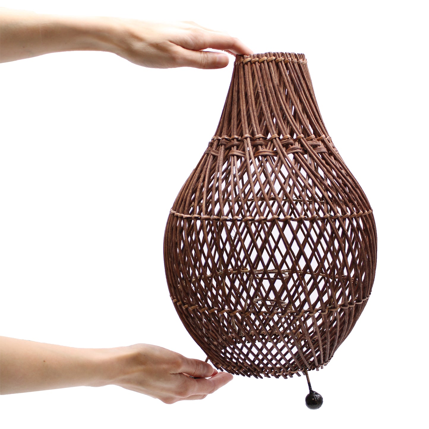 Rattan Table Lamp - Dark Brown