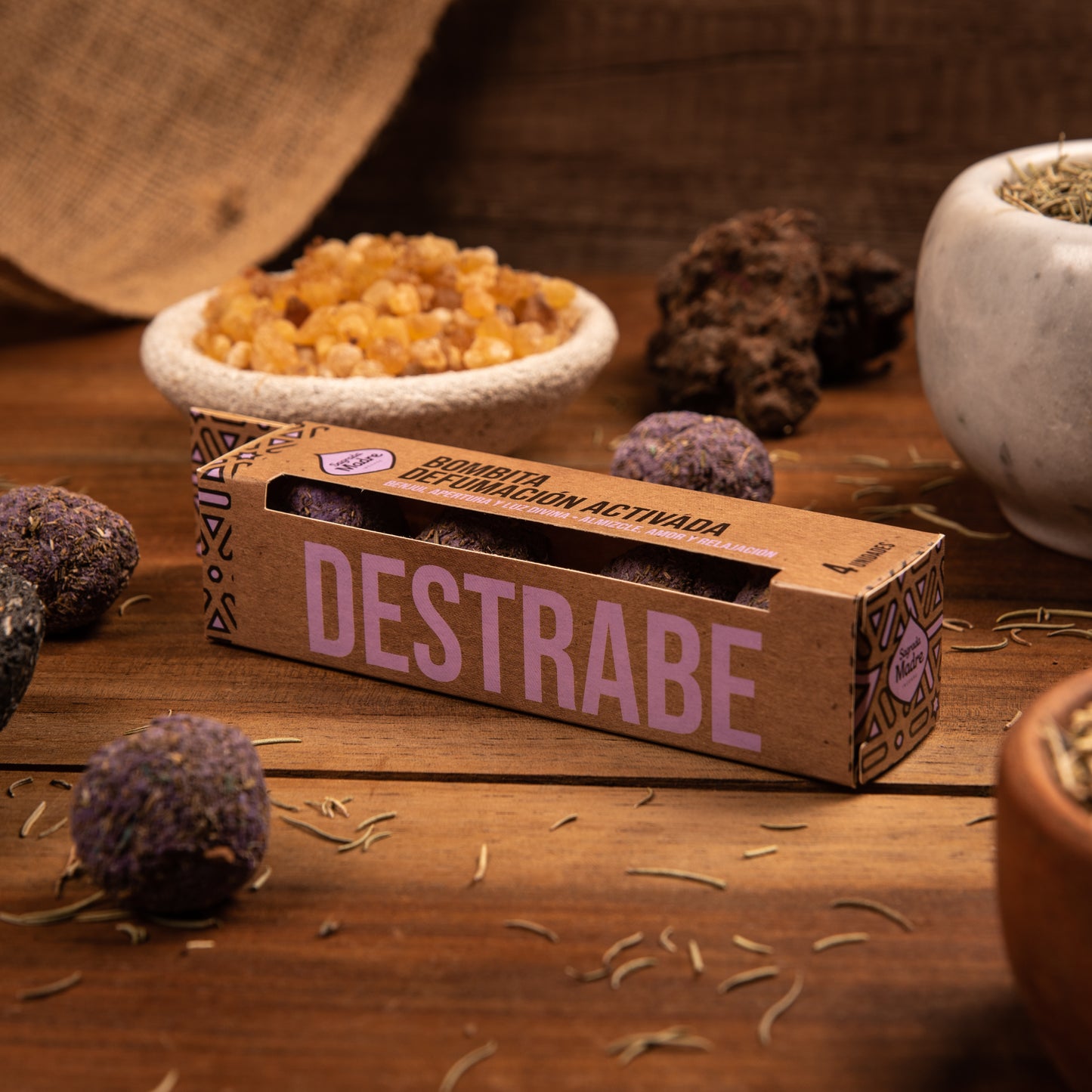 Box of 4 Destrabe Incense Bombs