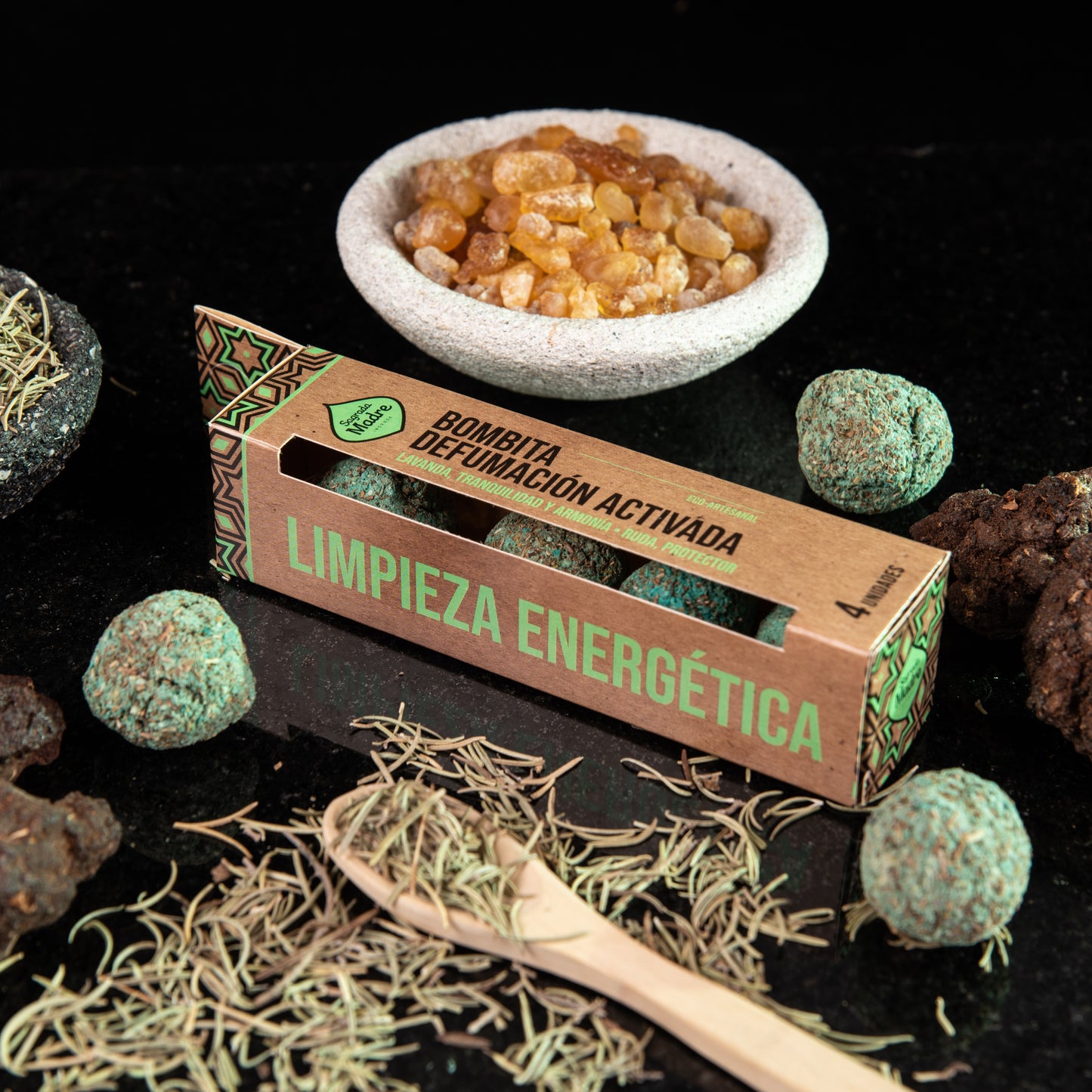 Box of 4 Energy Cleaning Incense Bombs