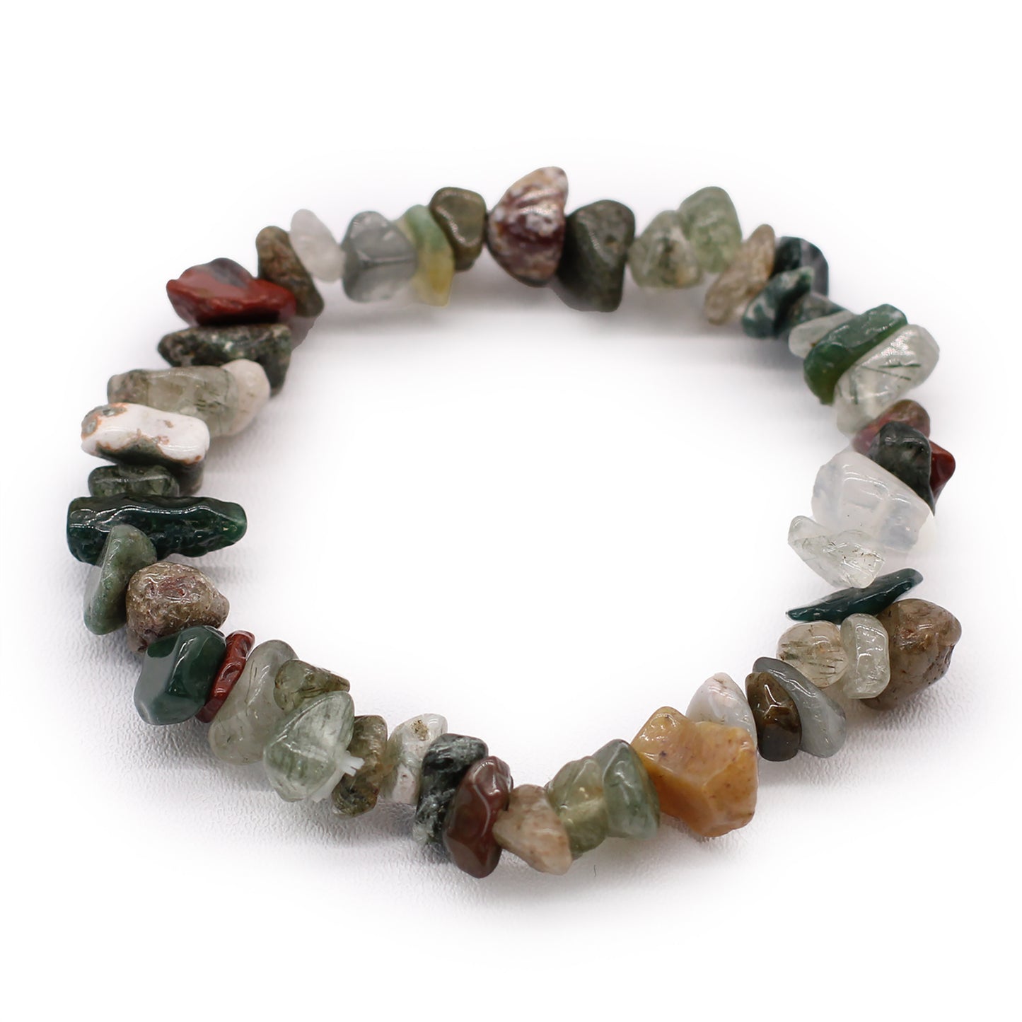 Precious Stone Fragments Bracelet - Moss Agate