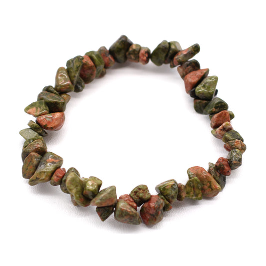 Precious Stone Fragments Bracelet - Green Jasper