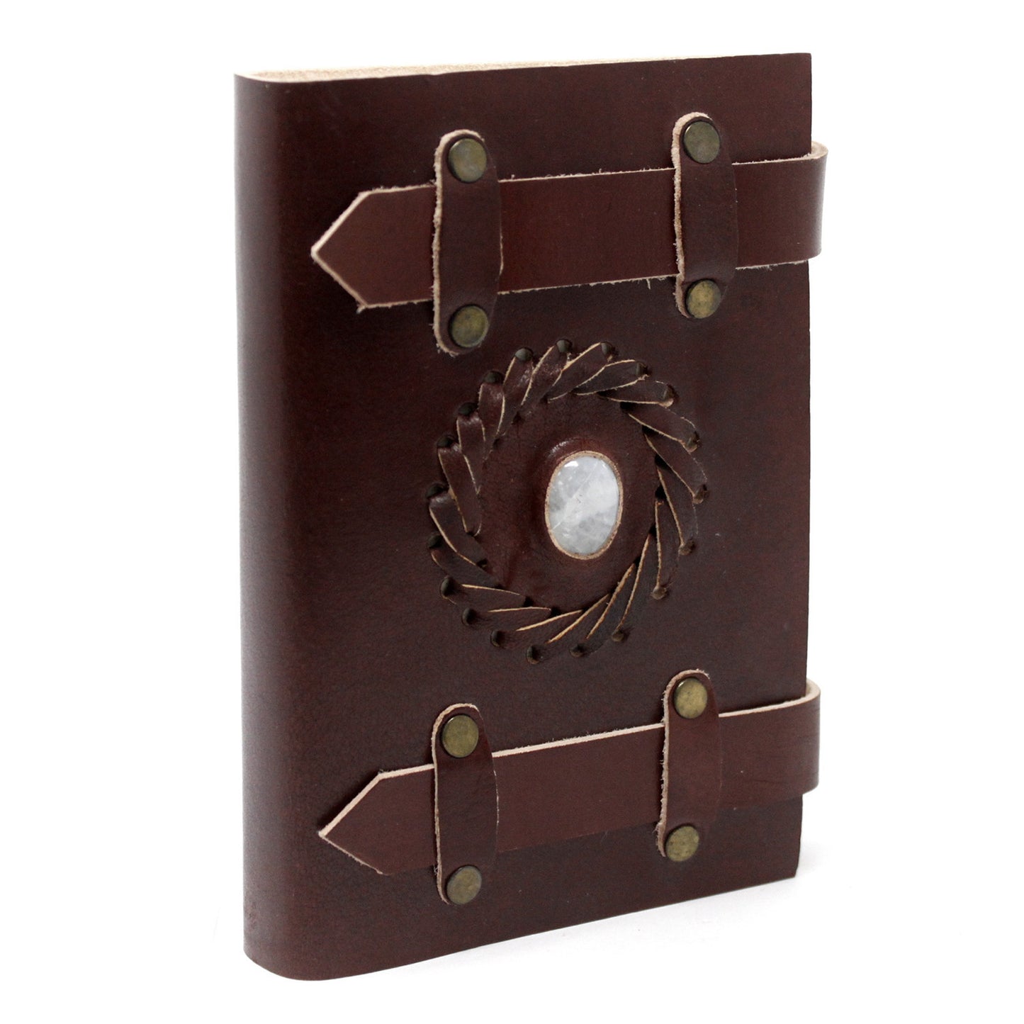 Leather notebook Ojo de la Luna with Straps (6x4")