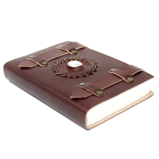 Leather notebook Ojo de la Luna with Straps (6x4")