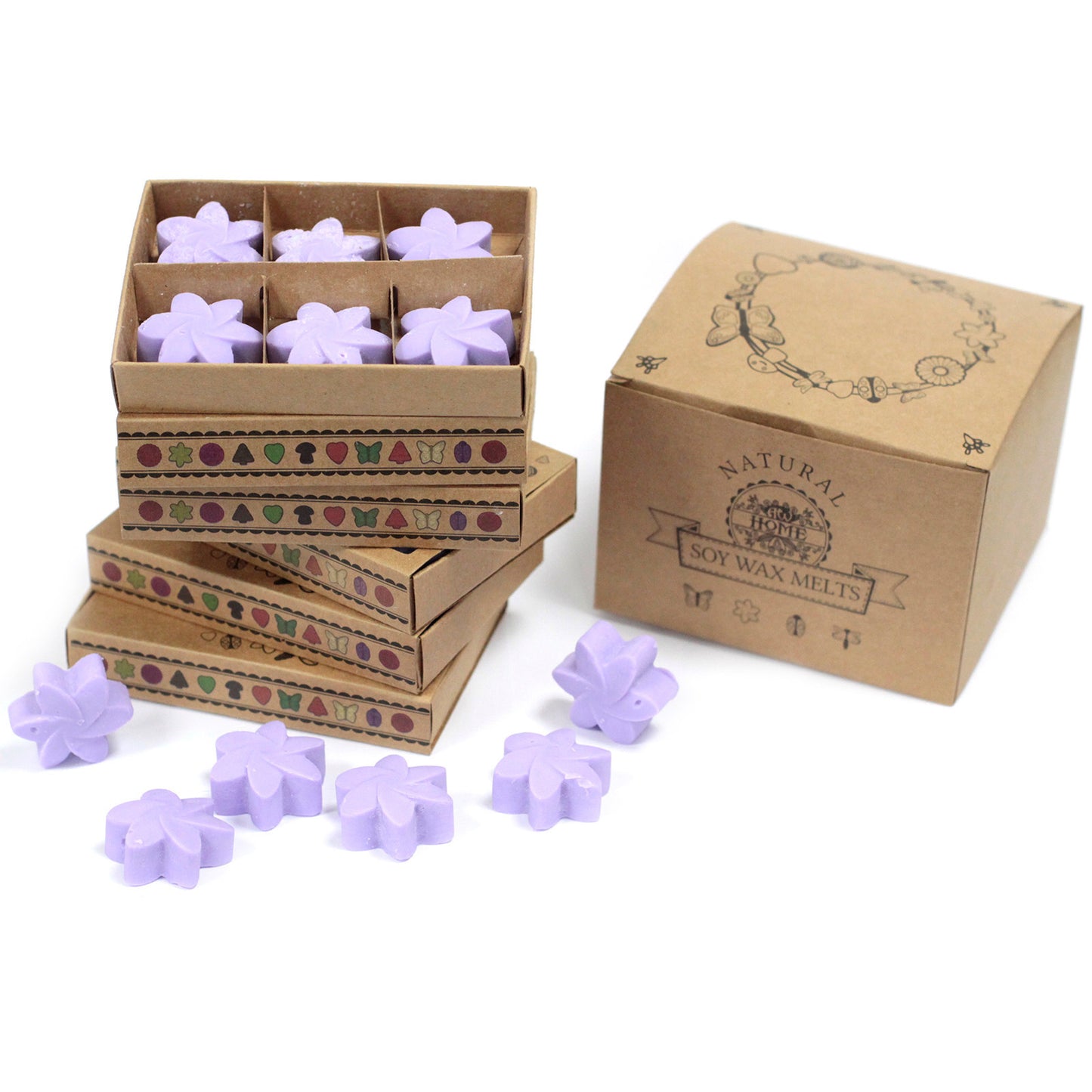 Box of 6 soy waxes - Lavender fields