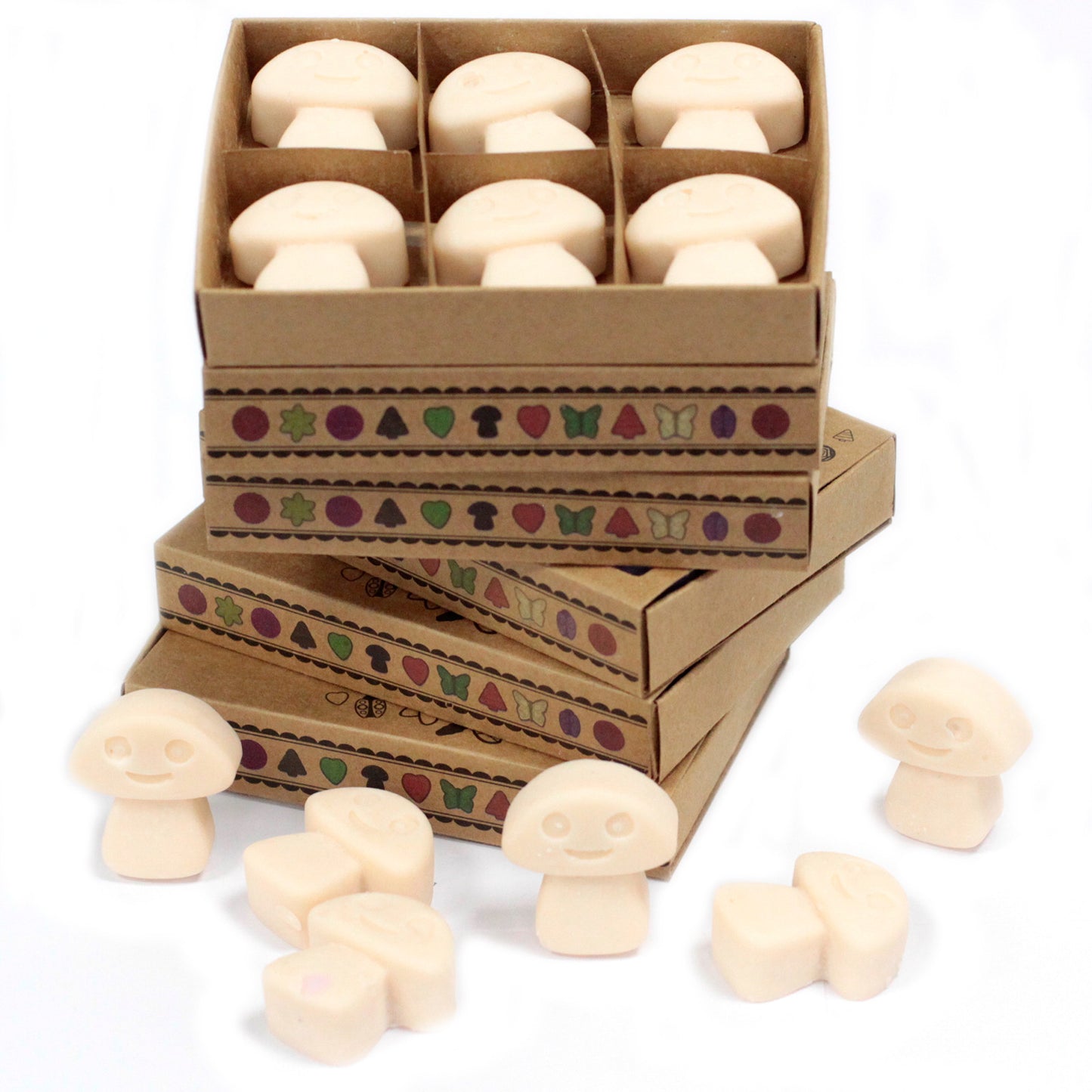 Box of 6 soy waxes - nutmeg and vanilla