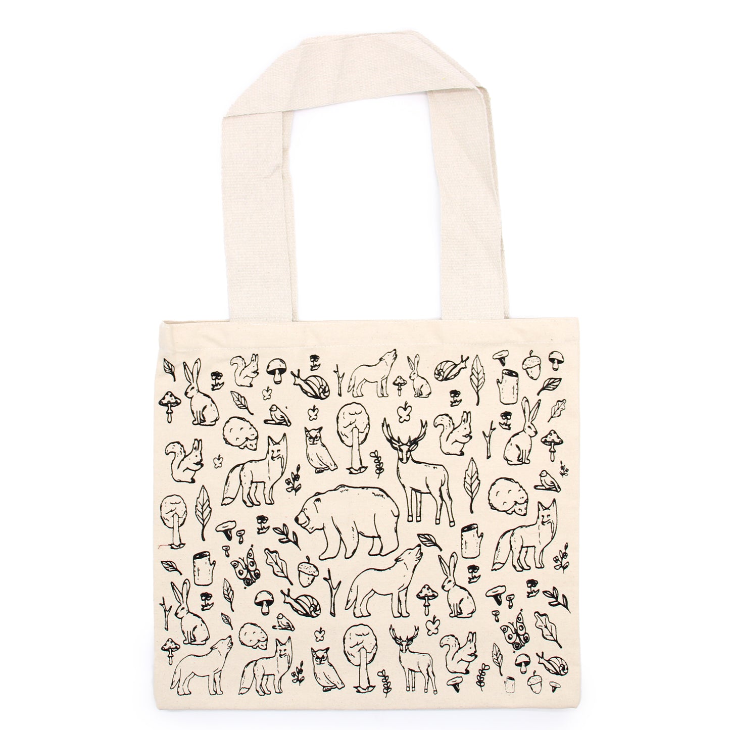 Grands Sacs Shopping en Coton - 38x42cm - Faune - 280g