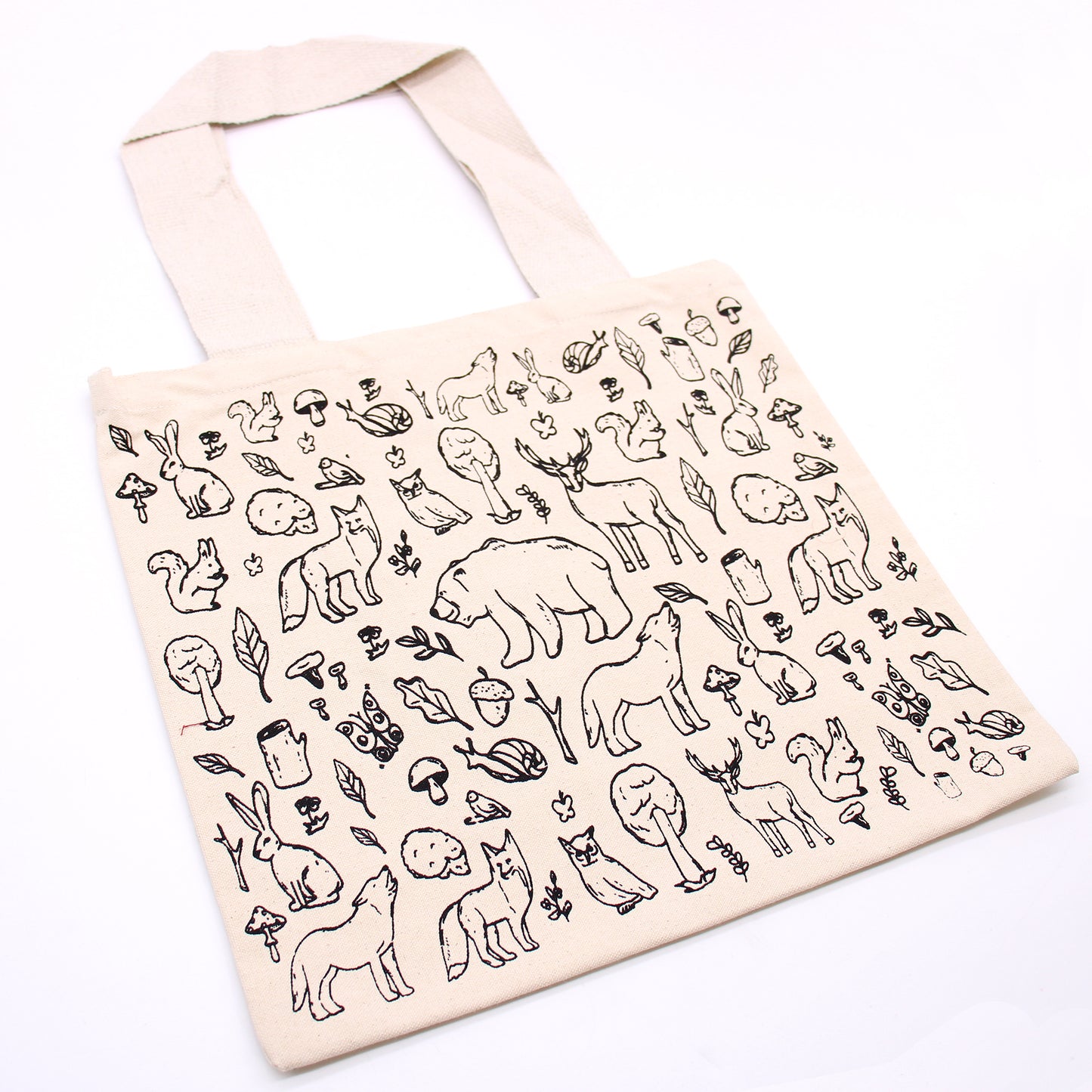 Grands Sacs Shopping en Coton - 38x42cm - Faune - 280g