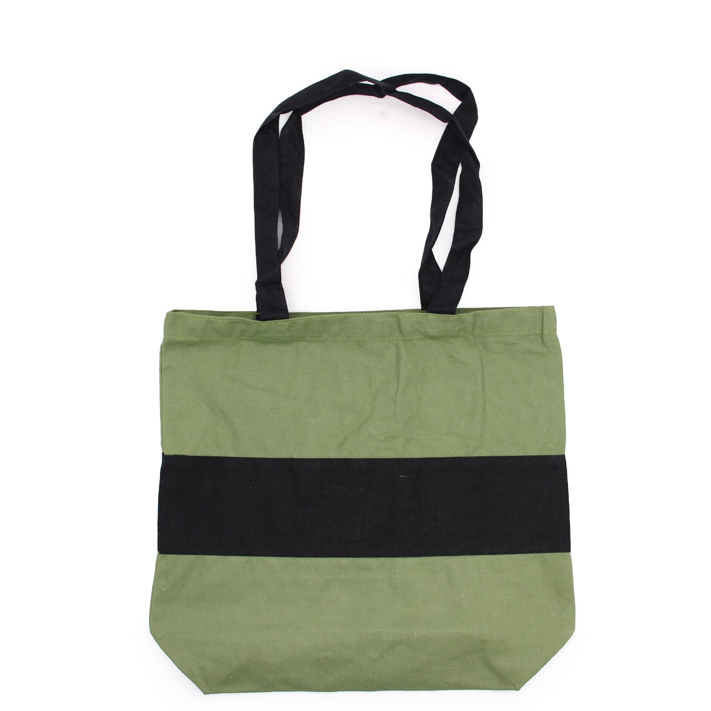 Dos Tonos Cotton Bags - 38x42x12cm - Green and Black - 280g