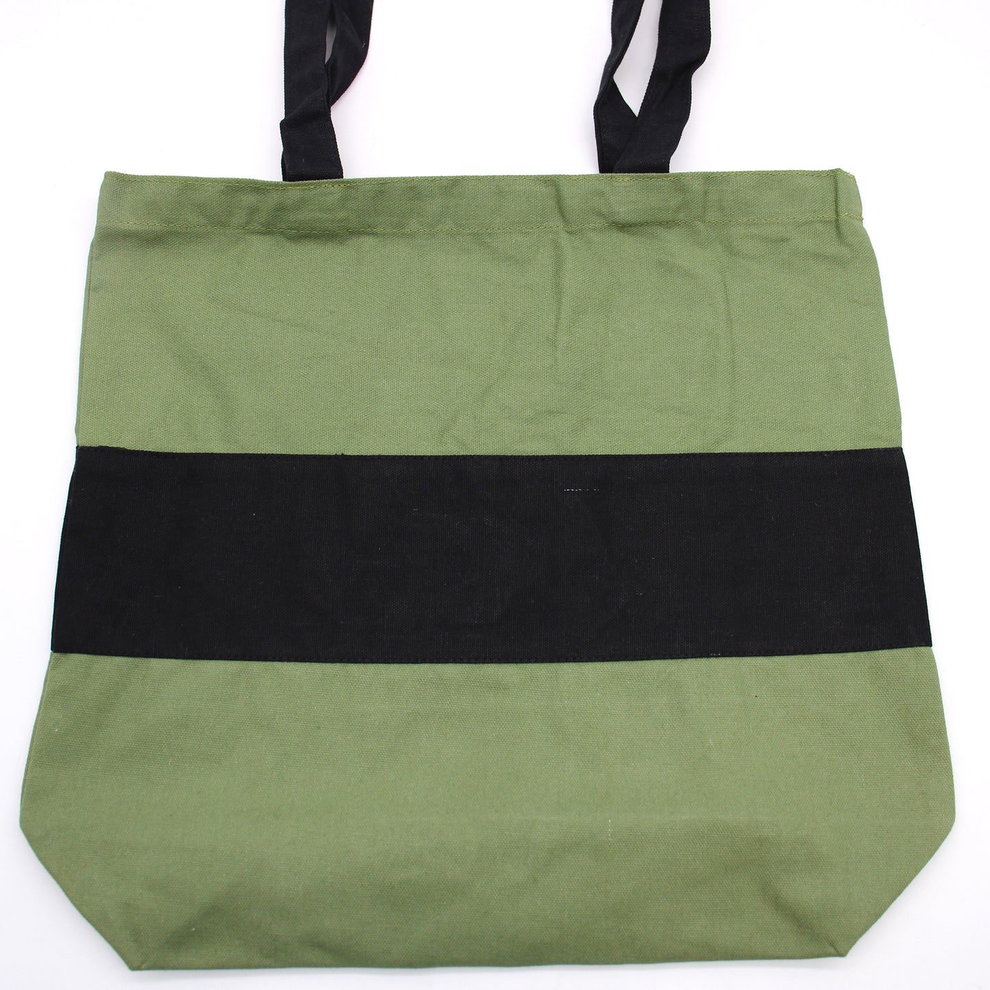 Sacs en coton Dos Tonos - 38x42x12cm - Vert et Noir - 280g