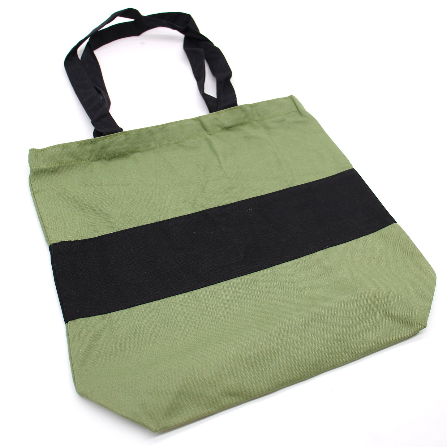 Sacs en coton Dos Tonos - 38x42x12cm - Vert et Noir - 280g