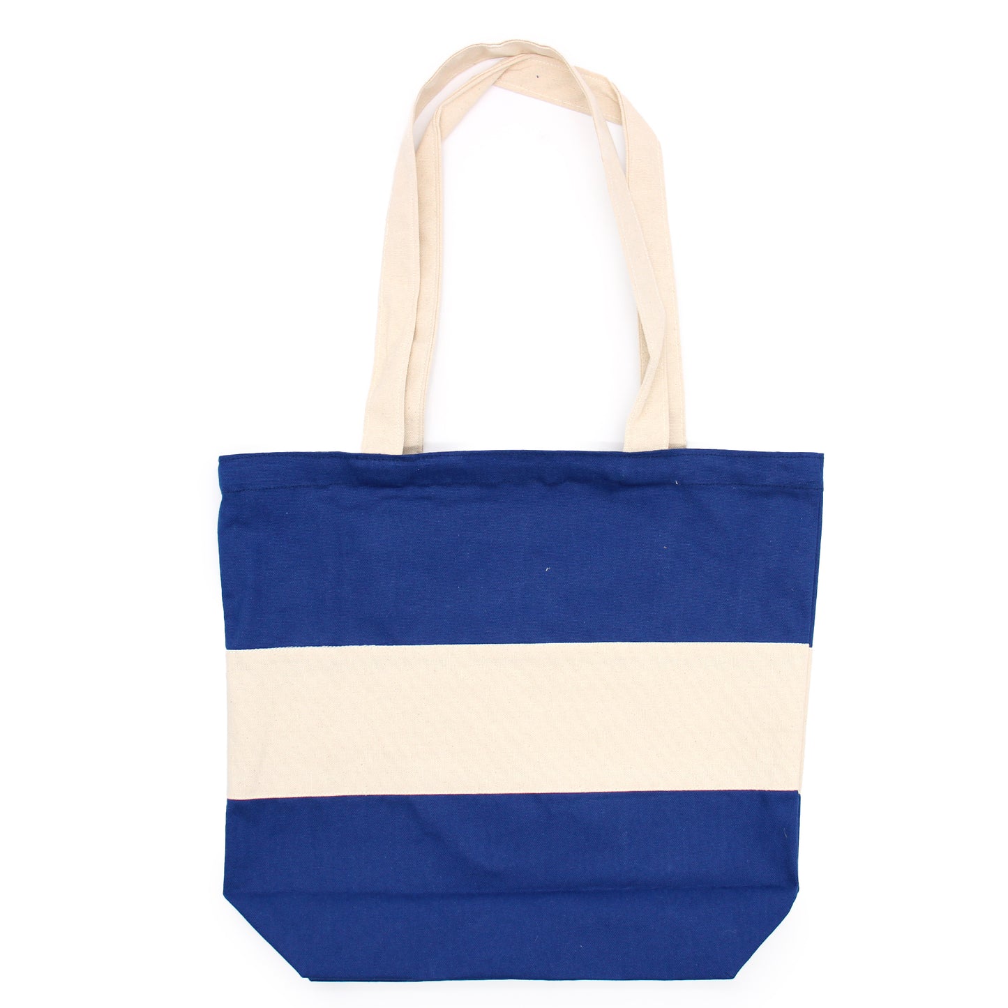 Sacs en coton Dos Tonos - 38x42x12cm - Naturel et Bleu - 280g