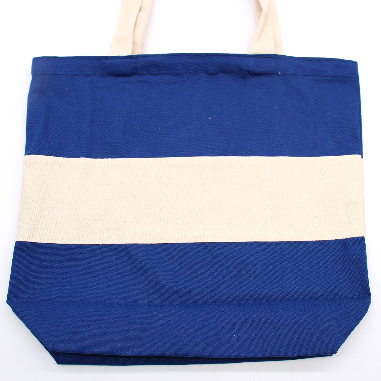 Sacs en coton Dos Tonos - 38x42x12cm - Naturel et Bleu - 280g