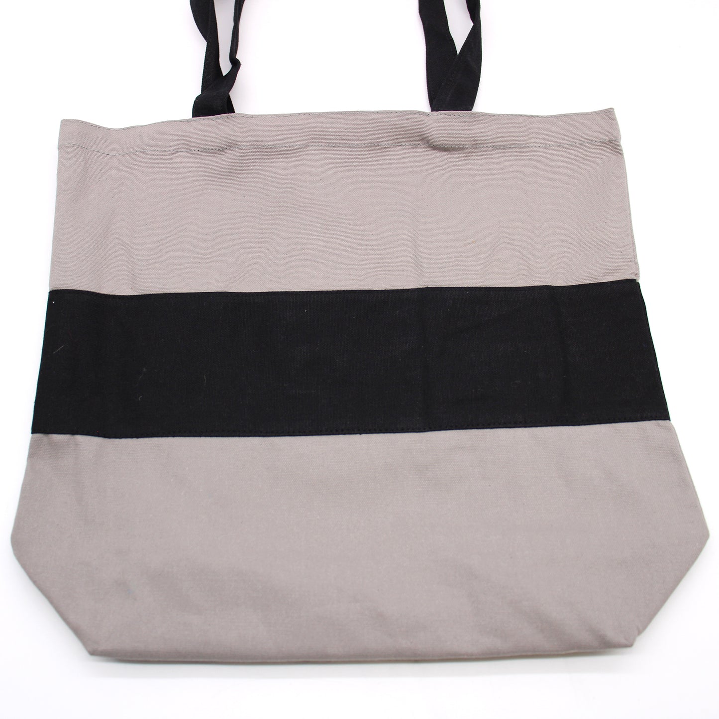 Dos Tonos Cotton Bags - 38x42x12cm - Gray and Black - 280g