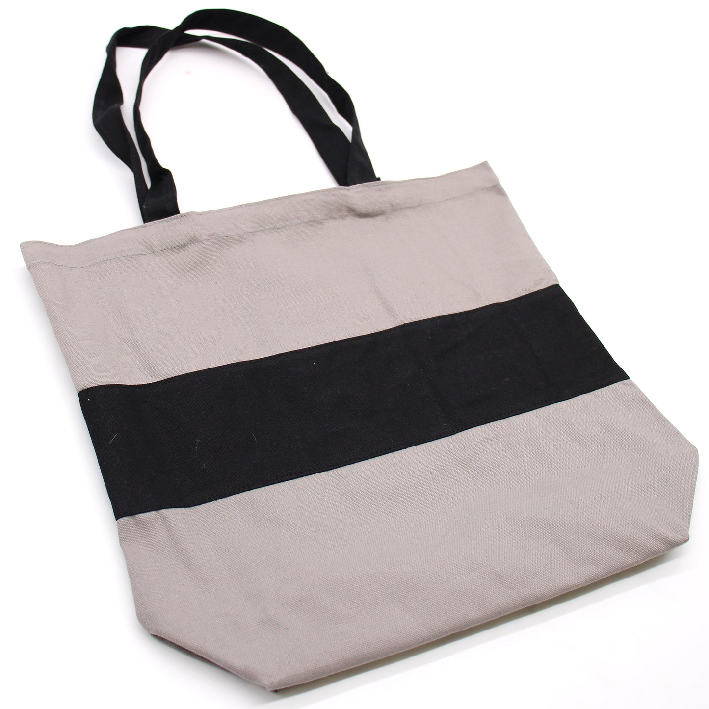 Sacs en Coton Dos Tonos - 38x42x12cm - Gris et Noir - 280g