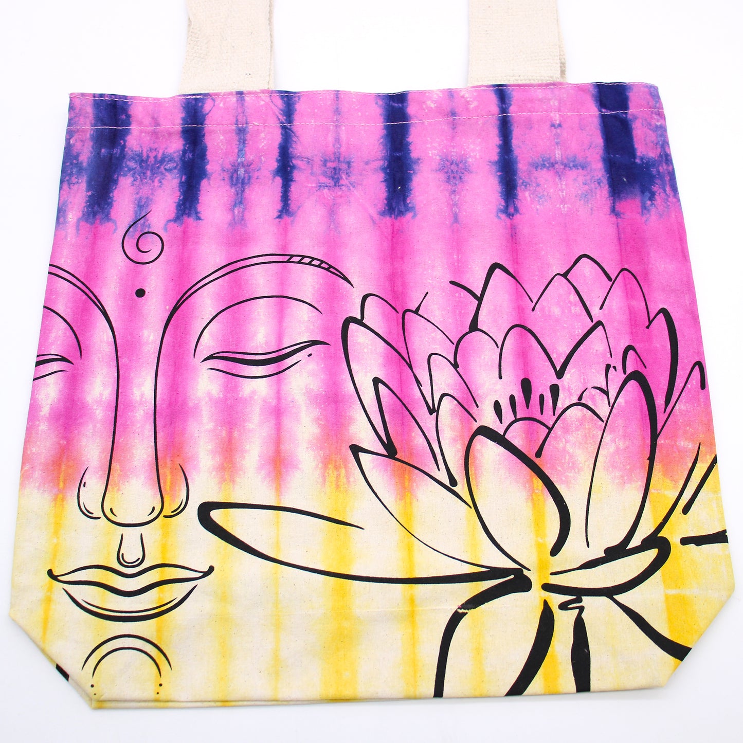 Sacs en coton "Tie Dye" (170g) - 38x42x12cm - Lotus Bouddha - Multi Couleur - Aile Naturelle