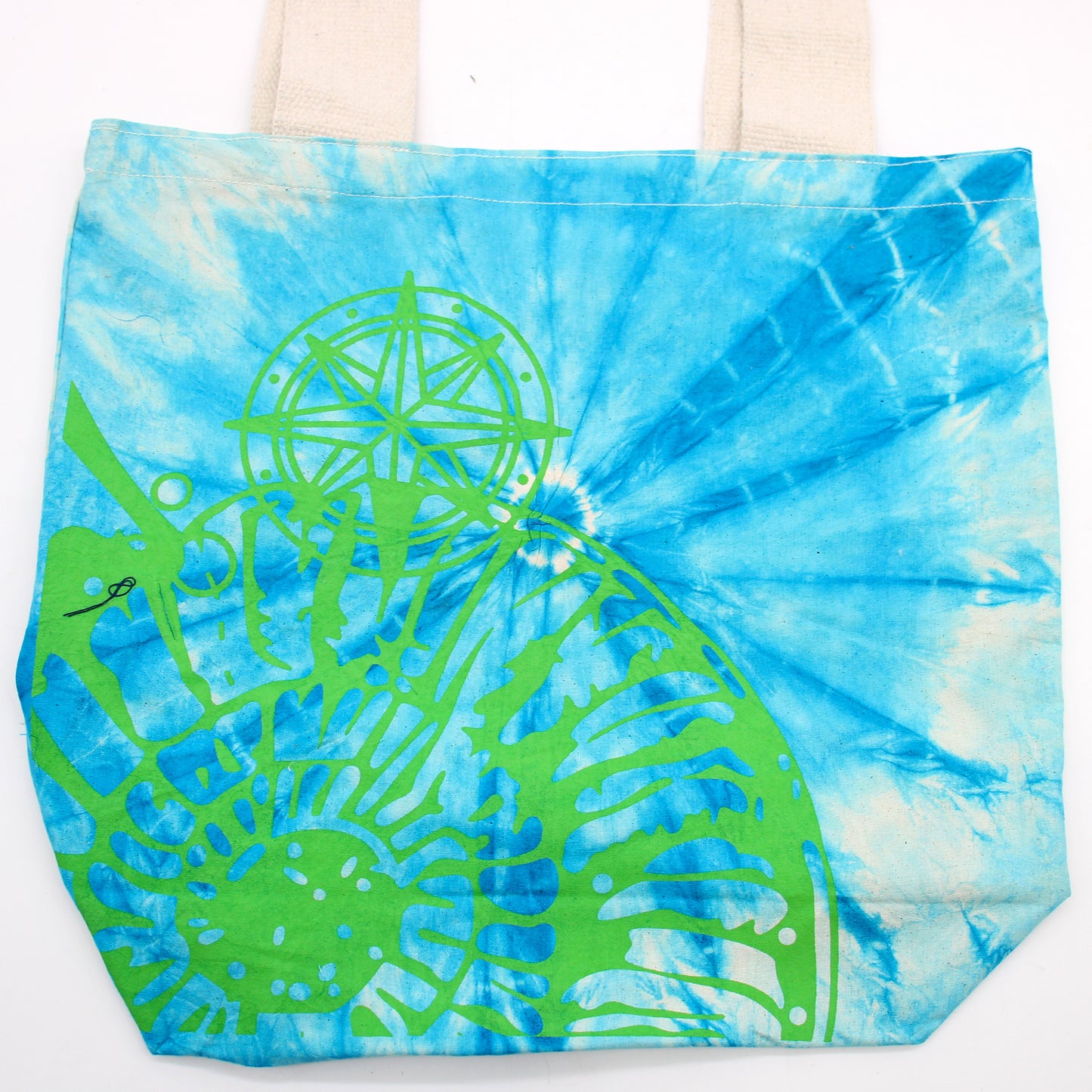 Sacs en coton "Tie Dye" (170g) - 38x42x12cm - Marina Shell - Bleu et vert - Asa Verde