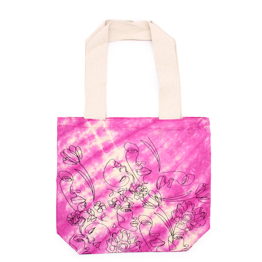 Sacs en coton "Tie Dye" (170g) - 38x42x12cm - Pretty Face - Magenta - Anse Naturel