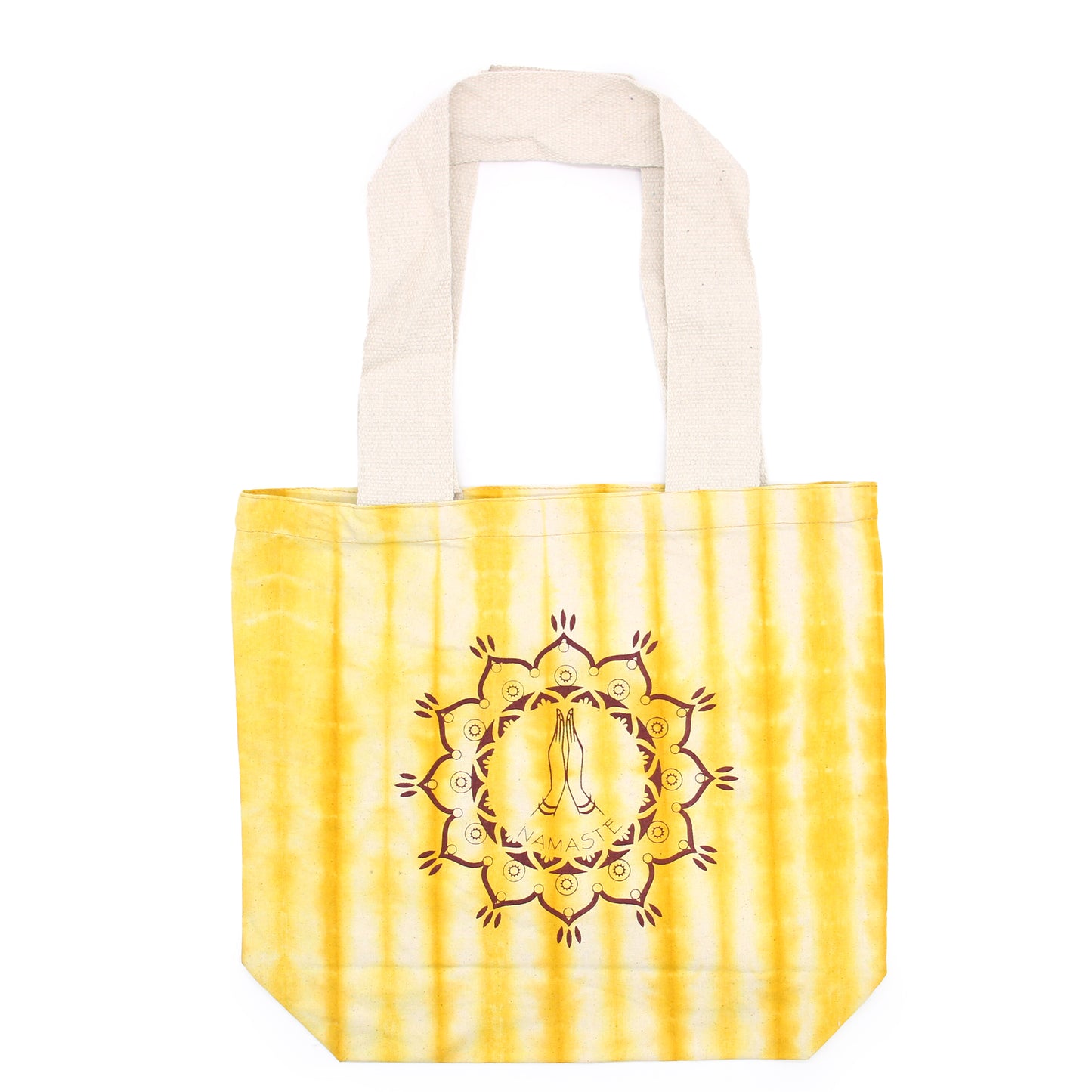 Sacs en coton "Tie Dye" (170g) - 38x42x12cm - Namaste Hands - Jaune - Asa Natural