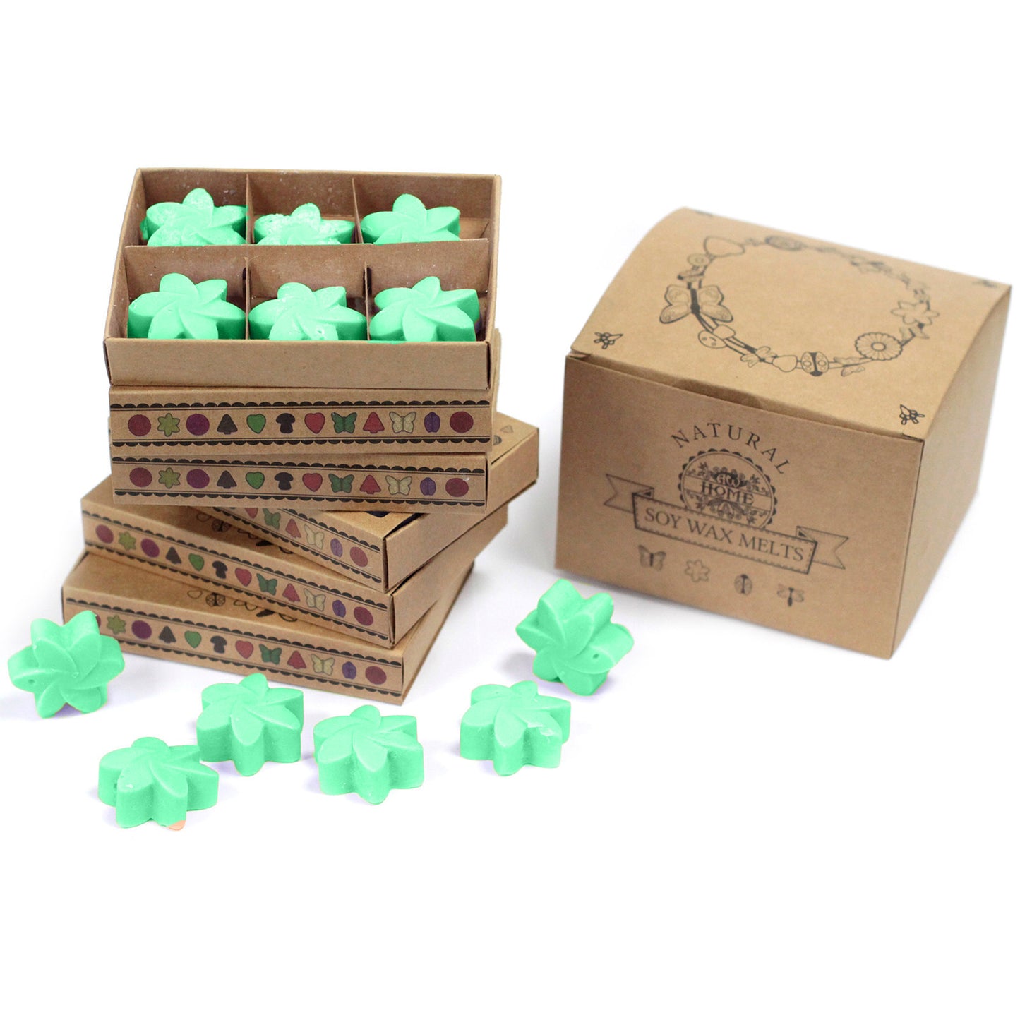 Box of 6 soy waxes - Hidden garden