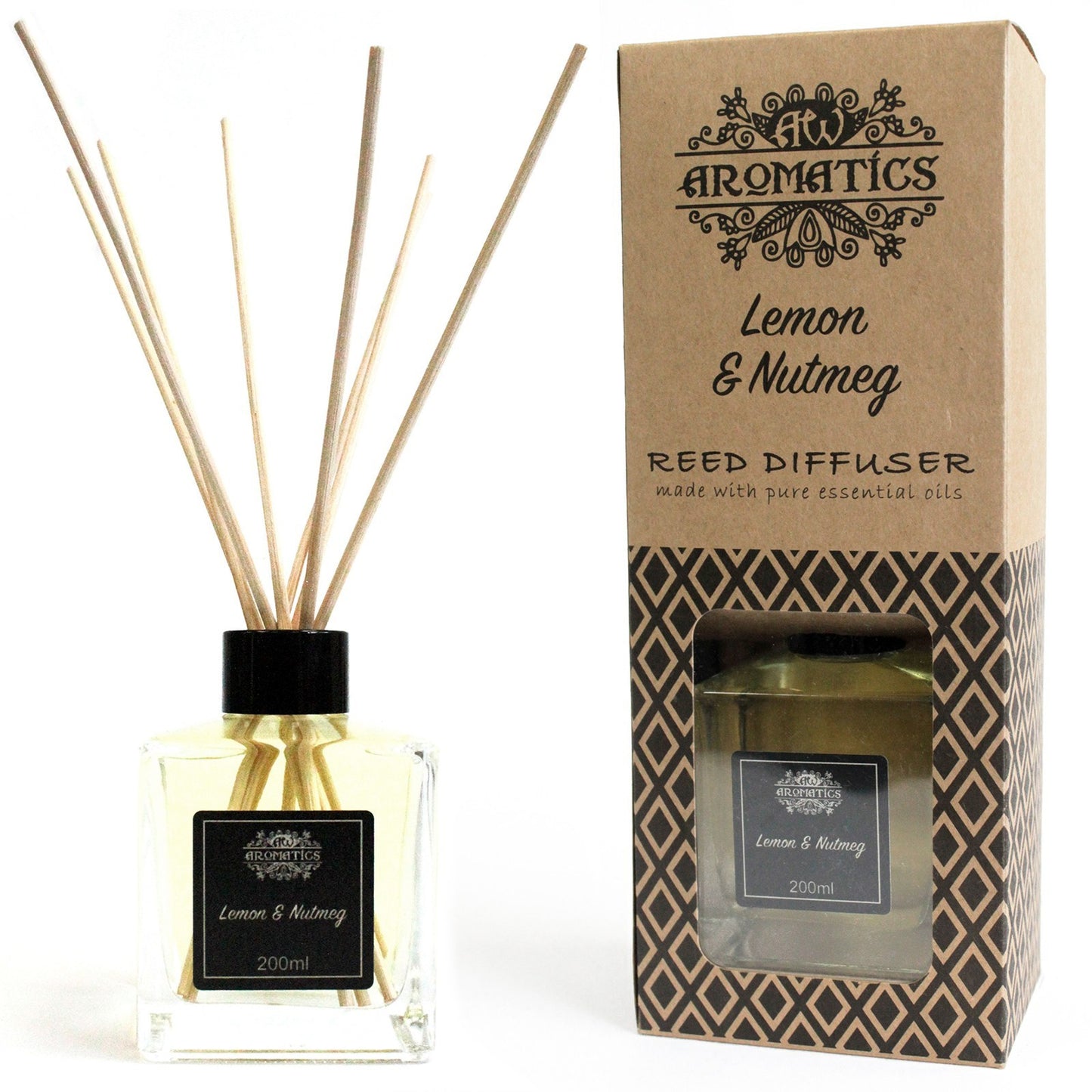 Varilla Diffuser with Essential Oils - Lemon and nutmeg