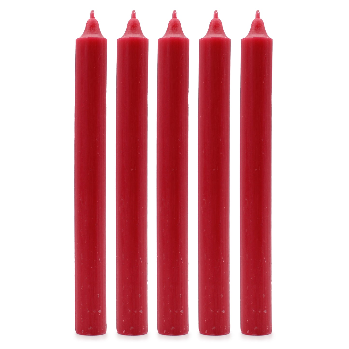 Bulk Solid Color Dinner Candles - Rustic Red - Pack of 10