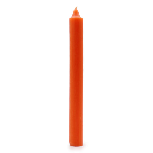 Bougies en vrac de couleur unie - Orange rustique - Paquet de 10