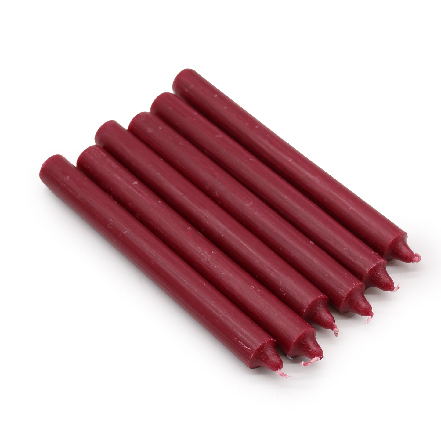 Solid Color Bulk Candles - Rustic Burgundy - Pack of 10