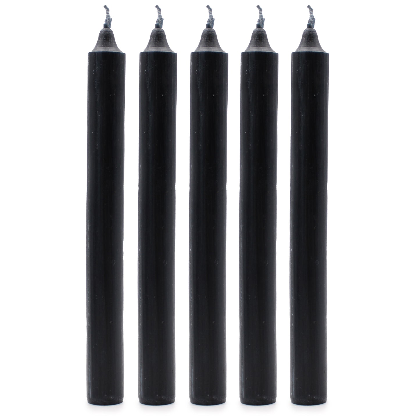 Solid Color Bulk Candles - Rustic Black - Pack of 10