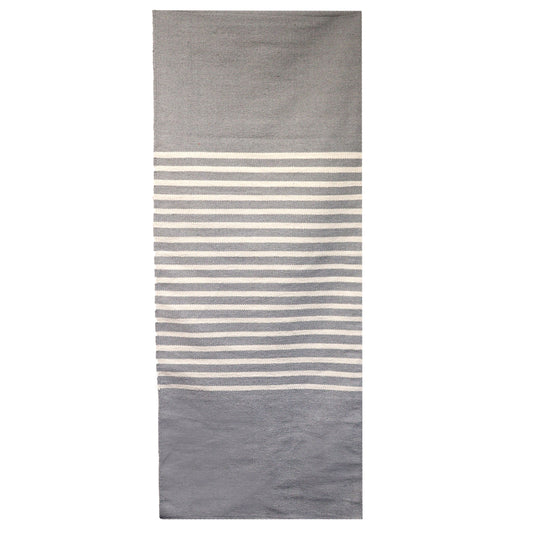 Tapis Indien en Coton - 70x170cm - Gris