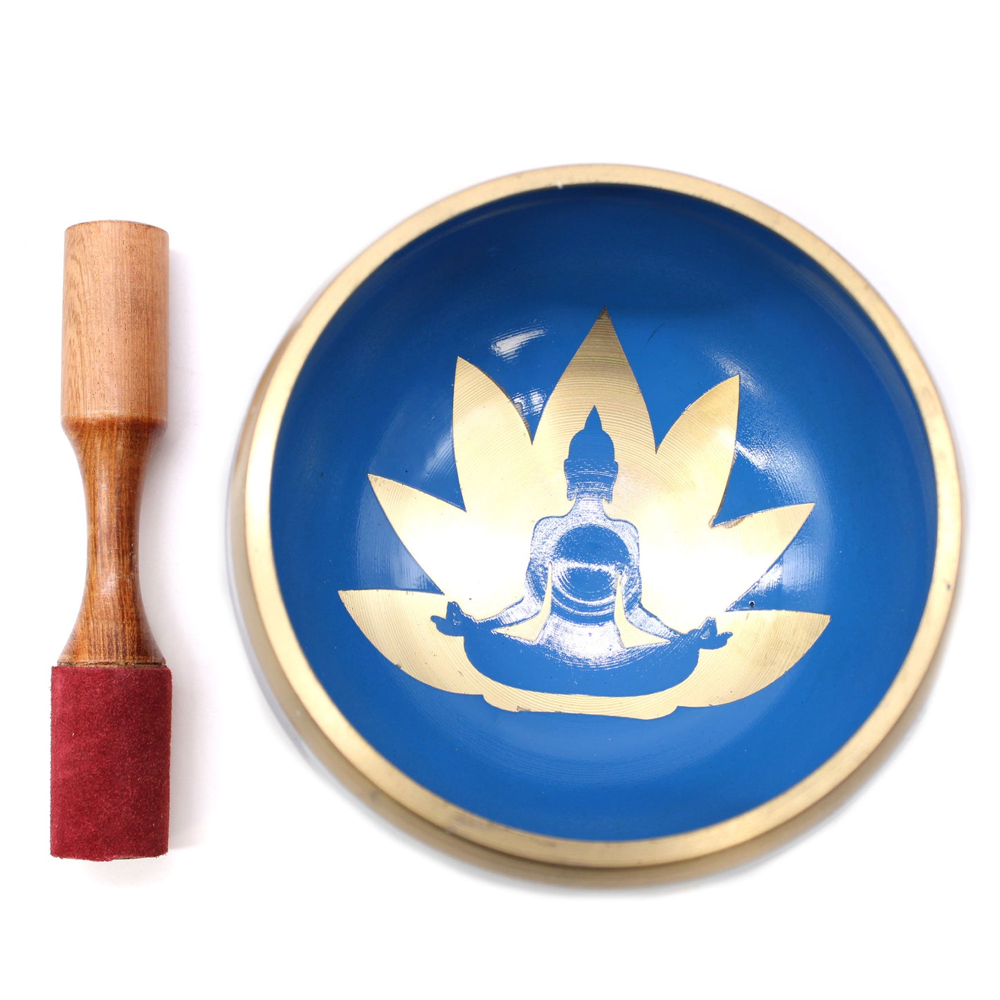 Tibetan Cuenco Game Lrg - Yoga Movement - White/Blue 14cm