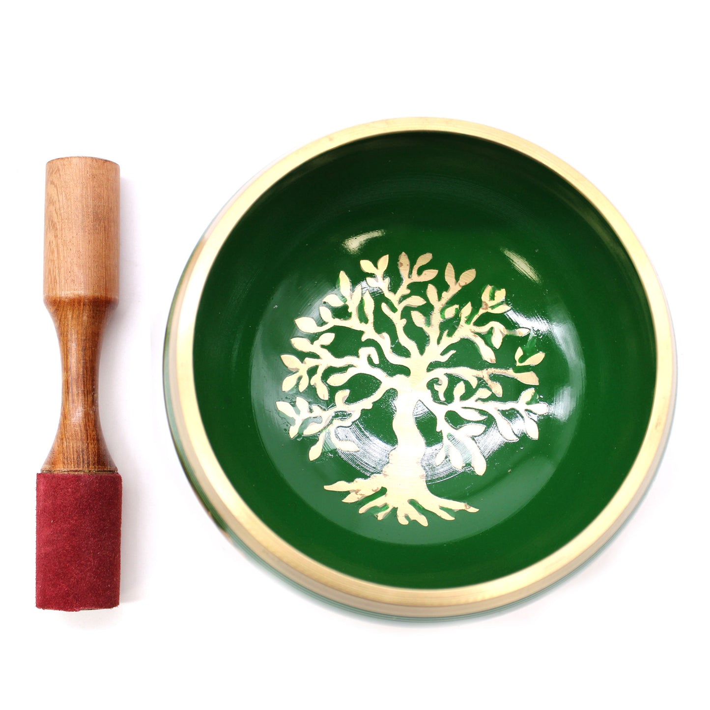 Tibetan Cuenco Game Lrg - Tree of Life - Green 14cm