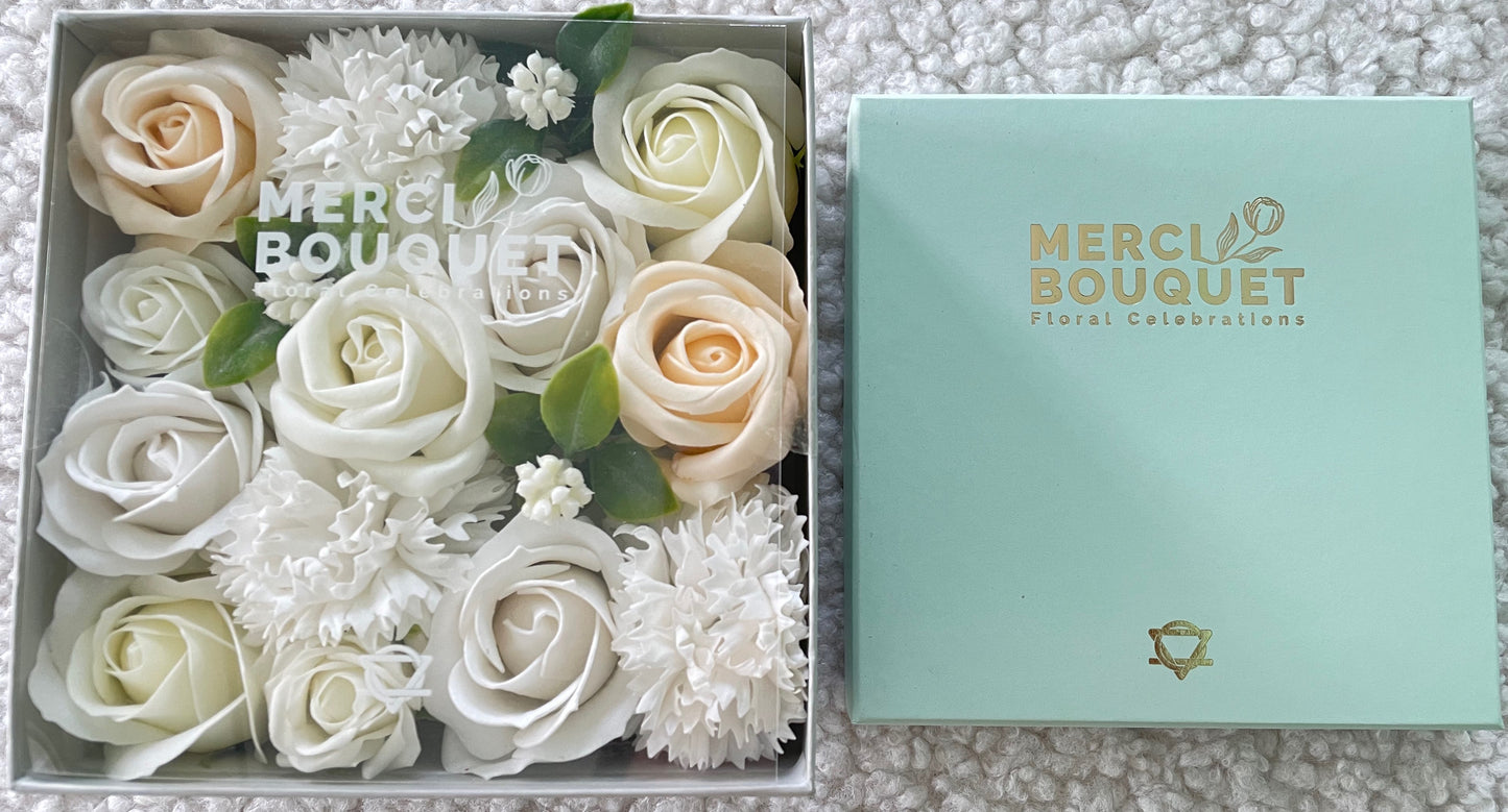 Square Box - Wedding Blessings - White and Marble