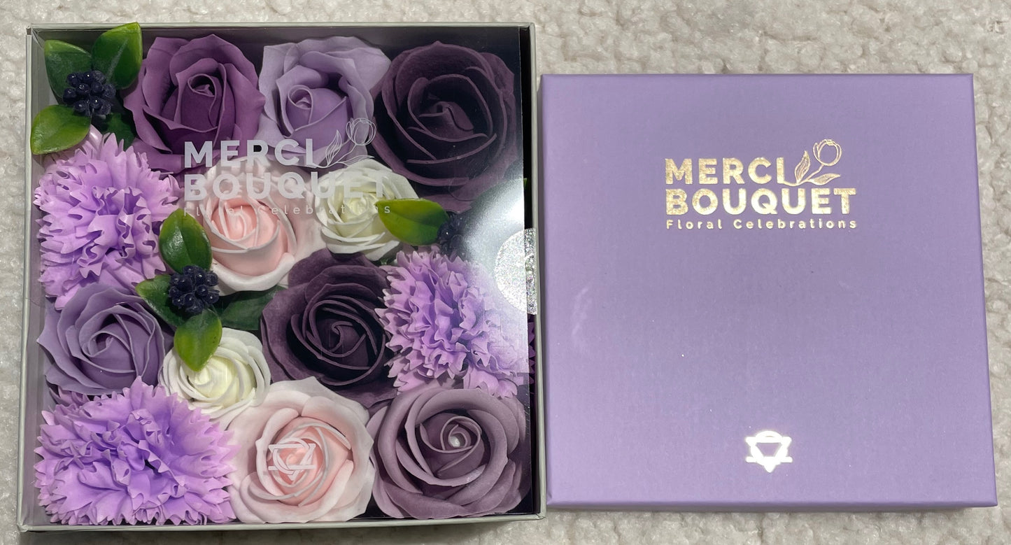 Square Box - Pink Lavender and Clavel